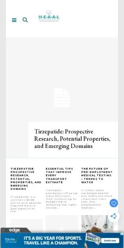 Pré-visualização do site H.E.A.L.L, meio de Estados Unidos para artigos patrocinados