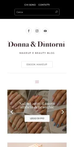 Voorbeeld van de site Donna e Dintorni, medium uit Italië voor gesponsorde artikelen