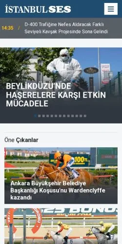 Voorbeeld van de site İstanbul Ses, medium uit Turkije voor gesponsorde artikelen