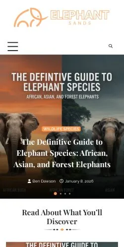 Vista previa del sitio Elephant Sands, medio de Estados Unidos para artículos patrocinados
