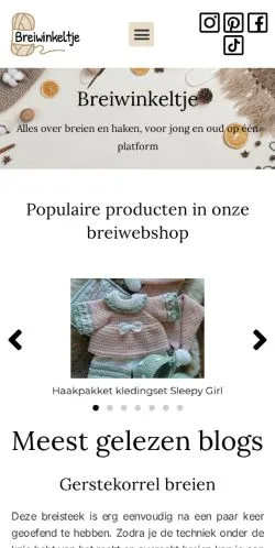 스폰서 기사용 네덜란드 매체 Breiwinkeltje 사이트 미리보기
