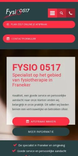 Anteprima del sito Fysio 0517, media di Paesi Bassi per articoli sponsorizzati