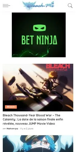 Podgląd witryny Bleach-Mx, medium z kraju Francja do artykułów sponsorowanych