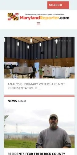 Podgląd witryny MarylandReporter, medium z kraju Stany Zjednoczone do artykułów sponsorowanych