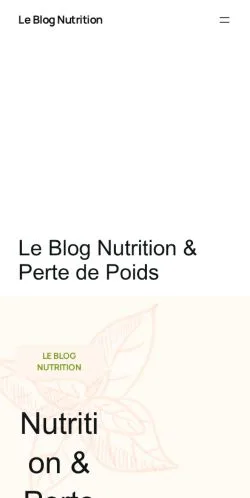 Podgląd witryny Le Blog Nutrition, medium z kraju Francja do artykułów sponsorowanych
