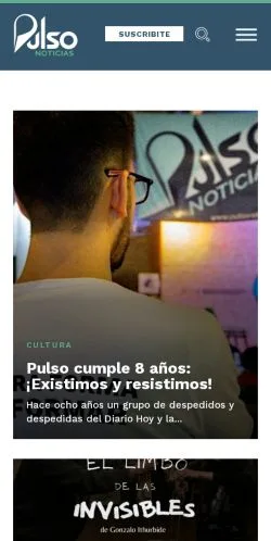 Podgląd witryny Pulso Noticias, medium z kraju Argentyna do artykułów sponsorowanych