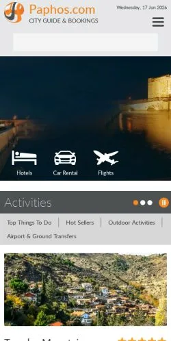 Aperçu du site Paphos City Guide, média de États-Unis pour articles sponsorisés
