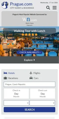 Vorschau der Website Prague Holiday Guide, Medium aus Vereinigte Staaten für gesponserte Artikel