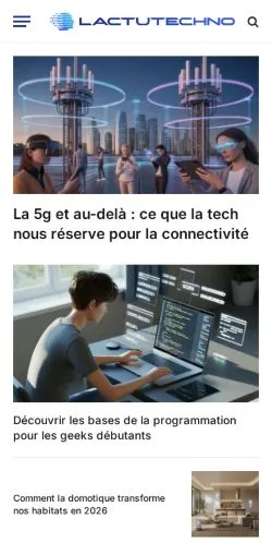 스폰서 기사용 프랑스 매체 L'Actu Techno 사이트 미리보기