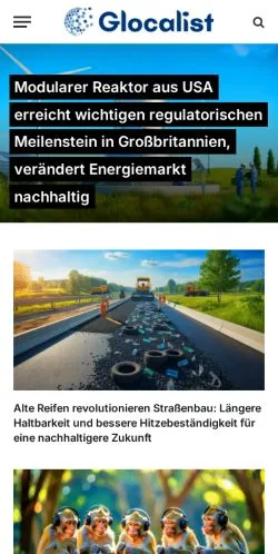 Vorschau der Website Glocalist, Medium aus Deutschland für gesponserte Artikel