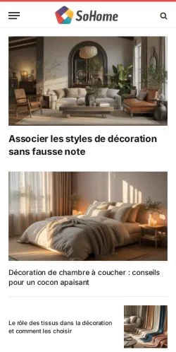 Anteprima del sito SoHome Déco, media di Francia per articoli sponsorizzati