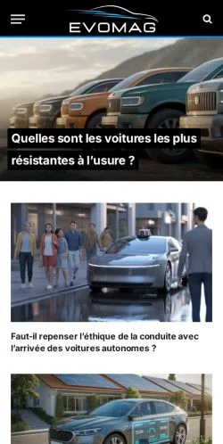 Preview of the Evomag website, a media outlet in France for sponsored articles