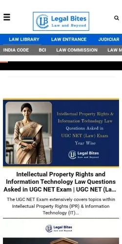 Anteprima del sito Legalbites, media di India per articoli sponsorizzati