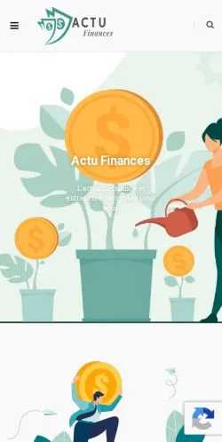 Anteprima del sito Actu Finances, media di Francia per articoli sponsorizzati