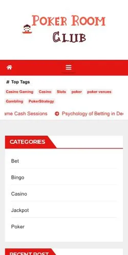 Podgląd witryny Poker Room Club, medium z kraju Stany Zjednoczone do artykułów sponsorowanych