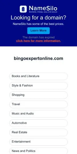 Anteprima del sito Bingo Expert Online, media di Stati Uniti per articoli sponsorizzati