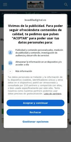Podgląd witryny Boadilla Digital, medium z kraju Hiszpania do artykułów sponsorowanych