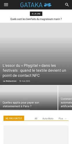 Anteprima del sito Gataka, media di Francia per articoli sponsorizzati