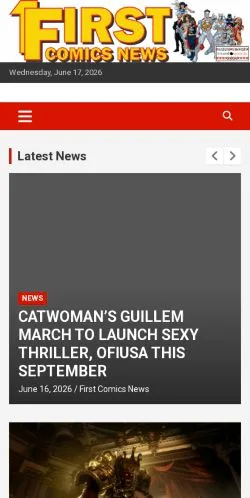 Vorschau der Website First Comics News, Medium aus Vereinigte Staaten für gesponserte Artikel