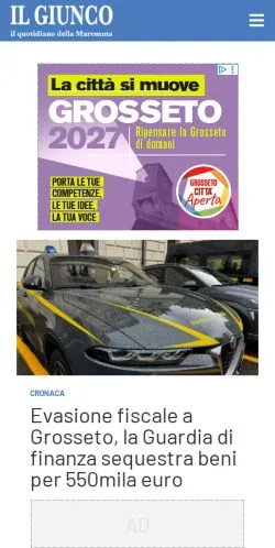 Podgląd witryny Il Giunco, medium z kraju Włochy do artykułów sponsorowanych
