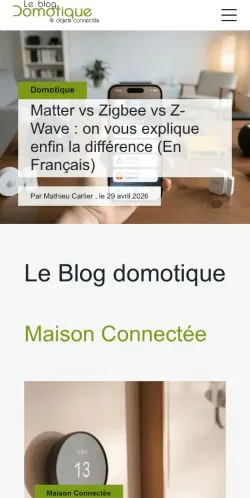 Anteprima del sito Le Blog Domotique, media di Francia per articoli sponsorizzati