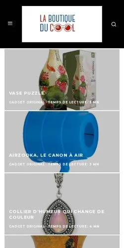Aperçu du site La Boutique du Cool, média de France pour articles sponsorisés