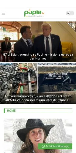 Anteprima del sito Pupia, media di Italia per articoli sponsorizzati