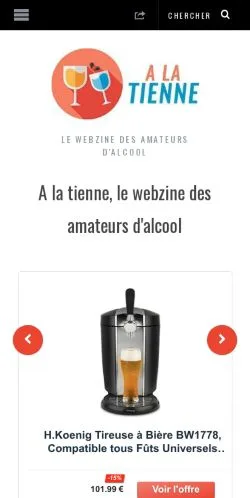 Anteprima del sito A La Tienne, media di Francia per articoli sponsorizzati