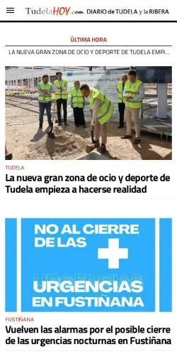 Anteprima del sito Tudela Hoy, media di Spagna per articoli sponsorizzati