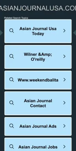 Podgląd witryny Asian Journal USA, medium z kraju Stany Zjednoczone do artykułów sponsorowanych