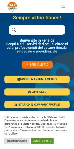 Vista previa del sitio Fenalca, medio de Italia para artículos patrocinados