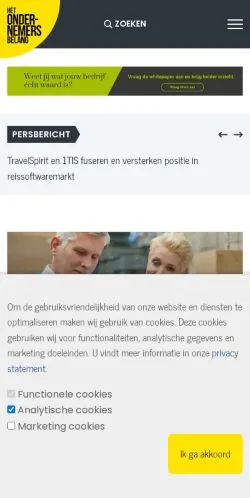 Pré-visualização do site Het Ondernemersbelang, meio de Países Baixos para artigos patrocinados