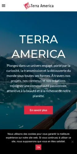 スポンサード記事向けのフランスメディア、Terra Americaのサイトプレビュー