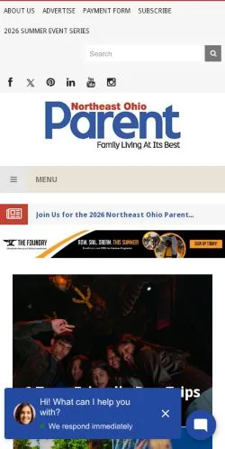 Anteprima del sito Northeast Ohio Parent, media di Stati Uniti per articoli sponsorizzati