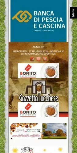 스폰서 기사용 이탈리아 매체 Gazzetta Lucchese 사이트 미리보기