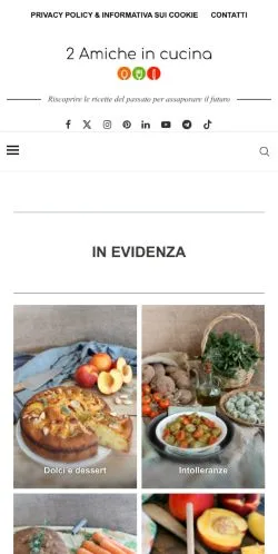 Anteprima del sito 2 Amiche In Cucina, media di Italia per articoli sponsorizzati