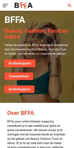 Pré-visualização do site BFFA, meio de Países Baixos para artigos patrocinados