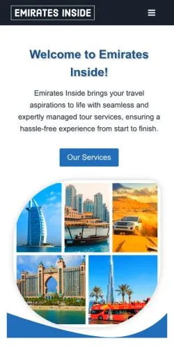 Förhandsvisning av webbplatsen Emirates Inside, medium i USA för sponsrade artiklar