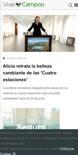 Anteprima del sito Vive Campoo, media di Spagna per articoli sponsorizzati