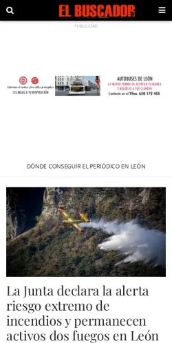 Anteprima del sito El Buscador, media di Spagna per articoli sponsorizzati