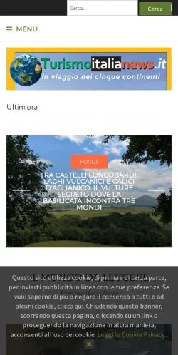 스폰서 기사용 이탈리아 매체 Turismo Italia News 사이트 미리보기