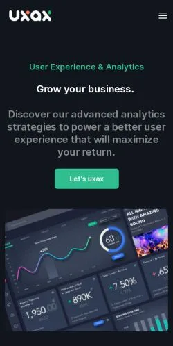 Vista previa del sitio UXAX, medio de Estados Unidos para artículos patrocinados