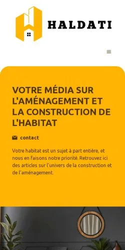Anteprima del sito Haldati, media di Francia per articoli sponsorizzati