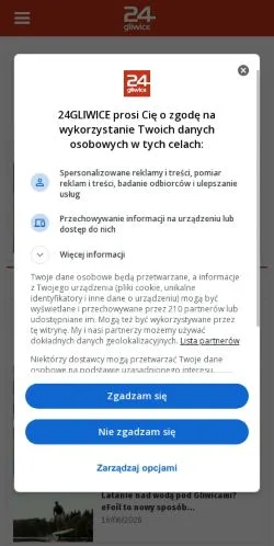 Anteprima del sito 24gliwice, media di Polonia per articoli sponsorizzati