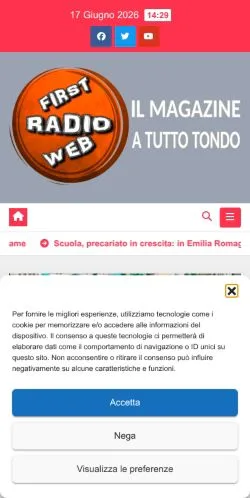 Forhåndsvisning af First Radio Web, medie fra Italien til sponsorerede artikler