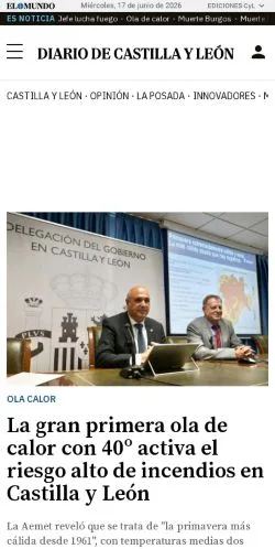 Anteprima del sito Diario de Castilla y León, media di Spagna per articoli sponsorizzati