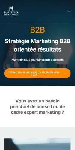 Podgląd witryny Marketing Résultats, medium z kraju Francja do artykułów sponsorowanych