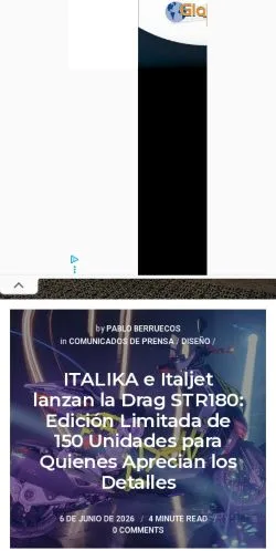 Vorschau der Website Dragster, Medium aus Spanien für gesponserte Artikel