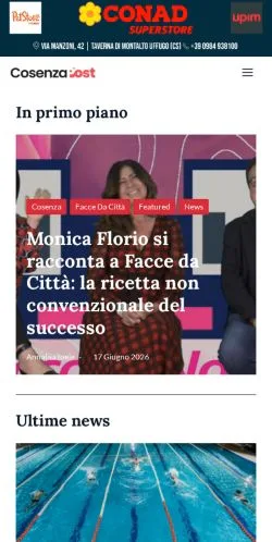 Anteprima del sito Cosenza Post, media di Italia per articoli sponsorizzati