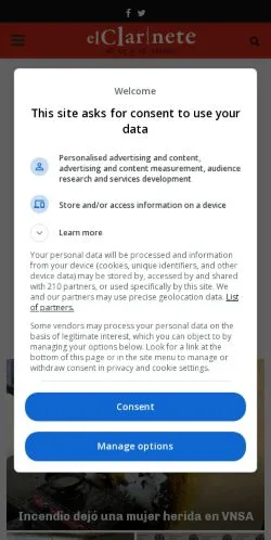 Anteprima del sito El Clarinete, media di Messico per articoli sponsorizzati